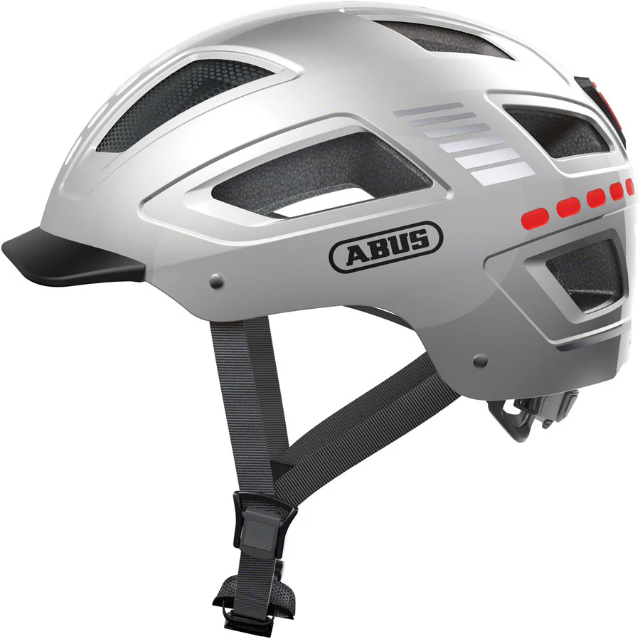 Abus Hyban 2.0 LED Helmet M 52 - 58cm Signal Silver