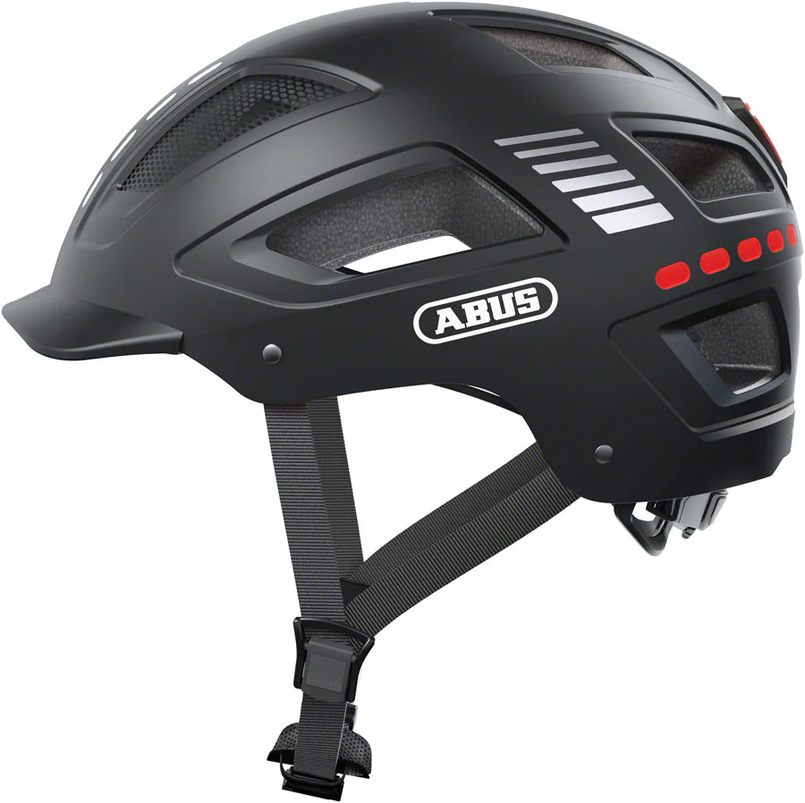 Abus Hyban 2.0 LED Helmet M 52 - 58cm Signal Silver - Image 2