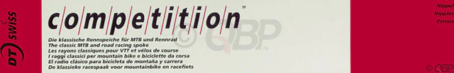 Dt swiss Competition Spokes J-Bend 2.0/1.8/2.0 265mm Box of 100 Silver No
