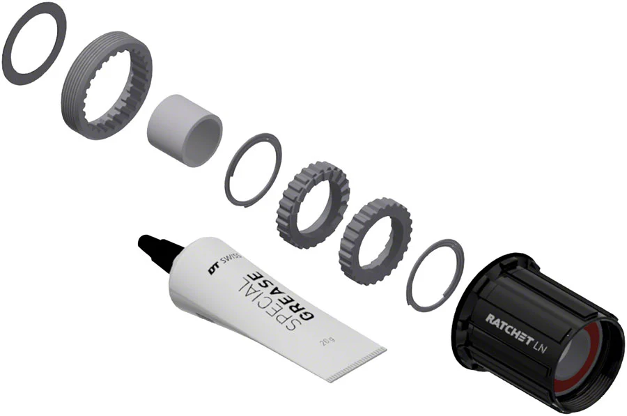 DT Swiss Ratchet LN Freehub Body Upgrade Kit - Shimano HG 11 Road Standard Aluminum Sealed Bearing 18T