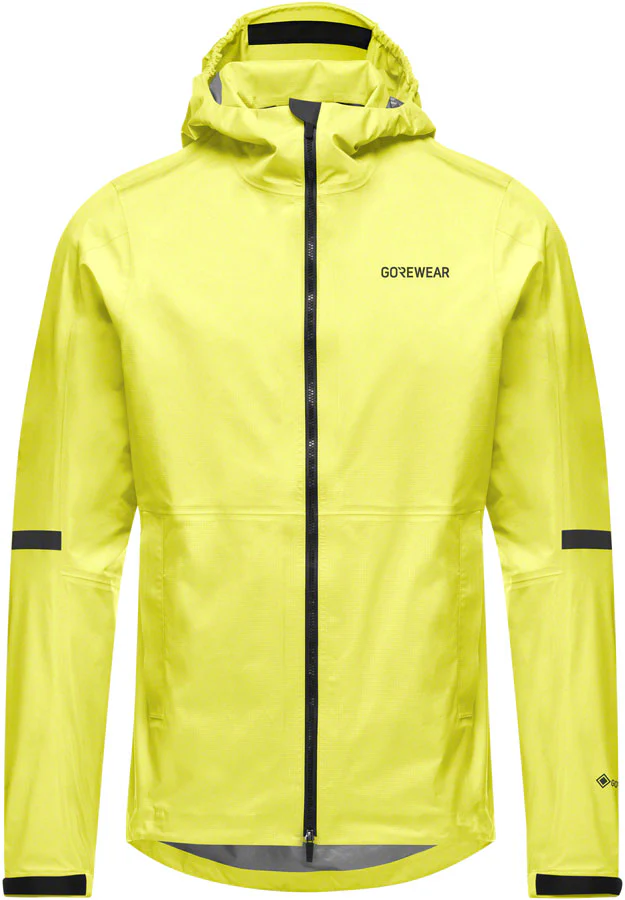 Gorewear Lupra Gore-Tex 2.0 Hooded Jacket - Black/Neon Yellow Men's Medium