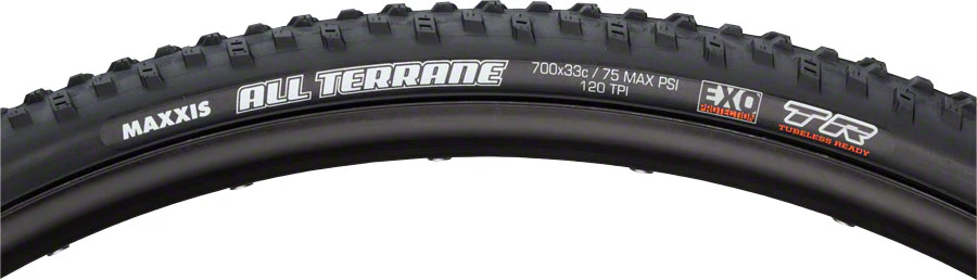 Maxxis All Terrane Tire - 700 x 33 Tubeless Folding Black Dual EXO