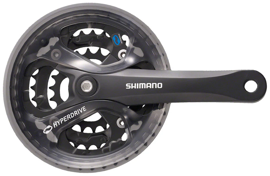 Shimano Acera FC-M361 Crankset - 7/8-Speed 104/64 BCD Square Taper JIS Spindle Interface, Black - Image 2