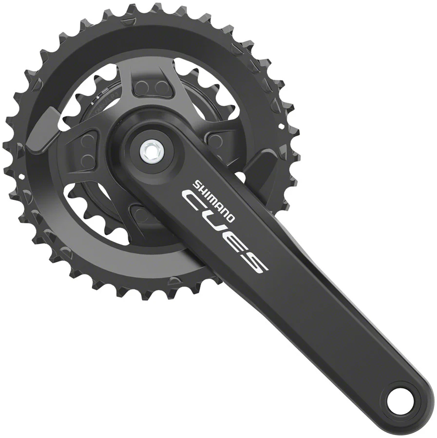 Shimano CUES FC-U4000-2 Crankset - 9/10/11-Speed, Riveted Square Taper JIS Spindle Interface, Black - Image 2