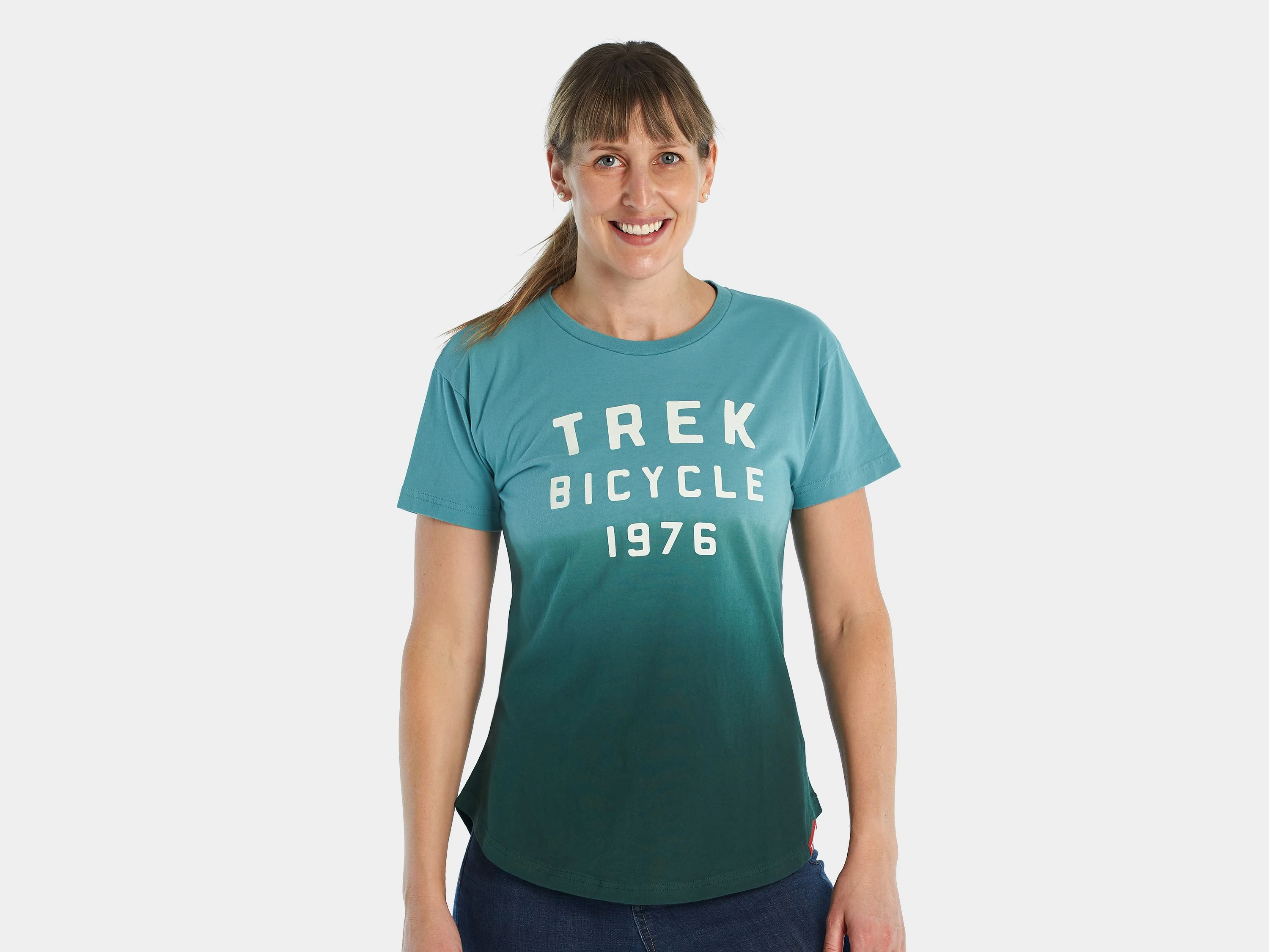 Trek Fade Tee Women Small Emerald Shirt