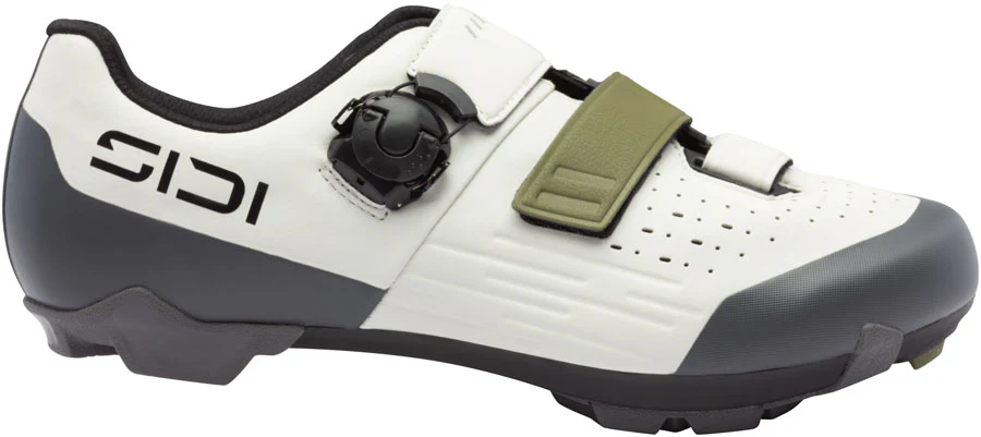 SIDI Silvis XC Clipless Shoes - Mens Ice White/Olive Green 46