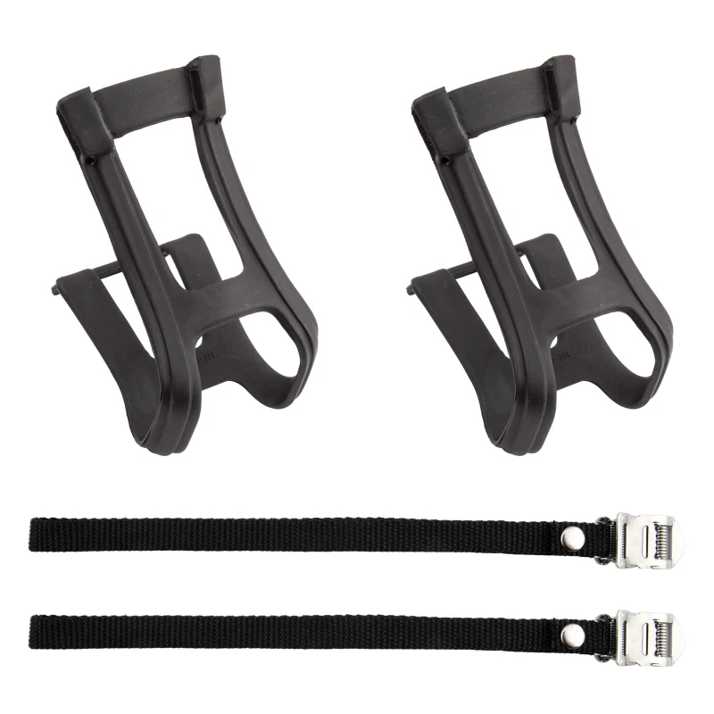 Sunlite ATB Toe Clips and Straps Large Black Plastic