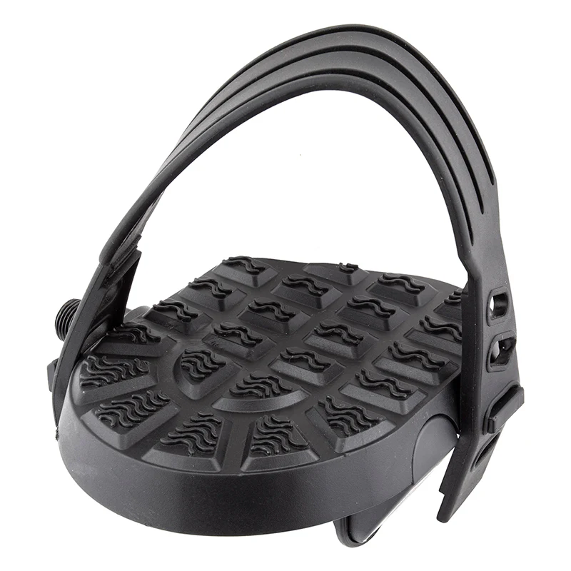 Sunlite Flat Form I Exerciser Pedals 9/16` Loose Ball Black Toe Straps