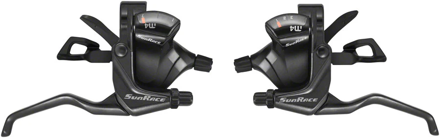 SunRace M406 ST Trigger Brake/Shift Lever Set - 3x7-Speed For V-Brakes