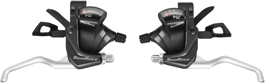 SunRace M406 ST Trigger Brake/Shift Lever Set - 3x7-Speed For V-Brakes - Image 2