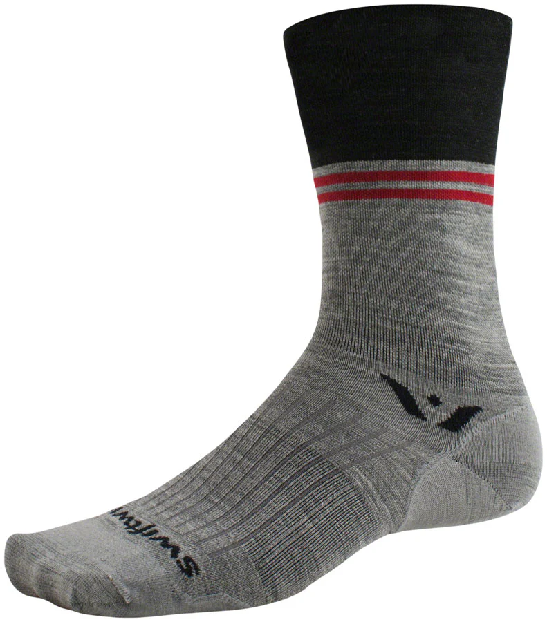 Swiftwick Pursuit Seven Ultralight Socks - 7", Block Stripe