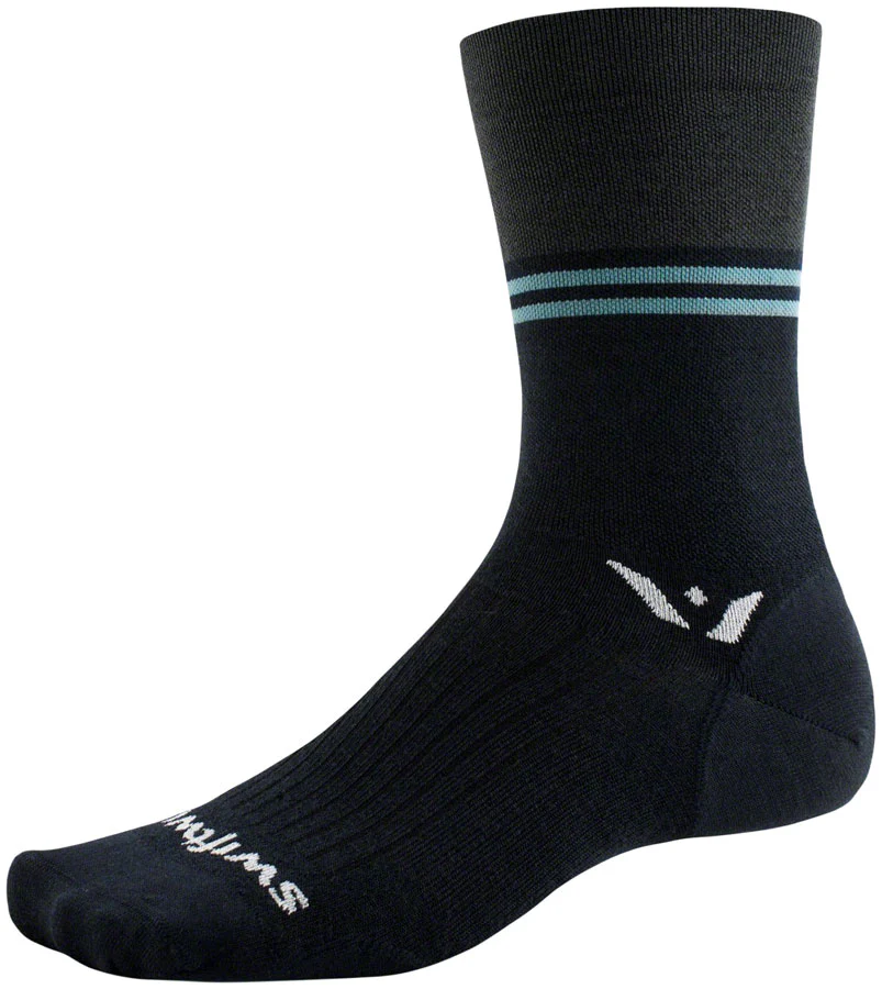 Swiftwick Pursuit Seven Ultralight Socks - 7", Block Stripe - Image 2