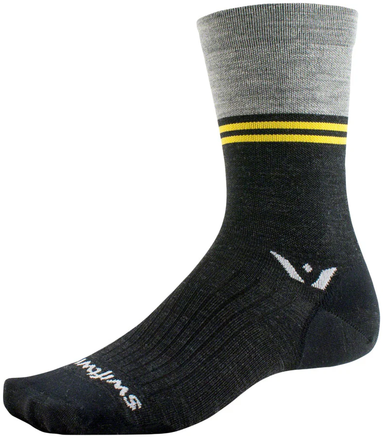 Swiftwick Pursuit Seven Ultralight Socks - 7", Block Stripe - Image 3