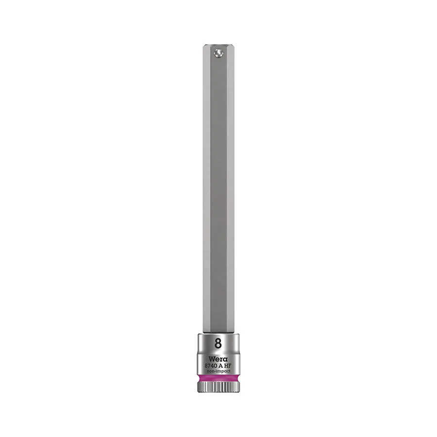 Wera 8740A HF Zyklop 1/4'' Drive Hex 8.0 x 100mm with HF