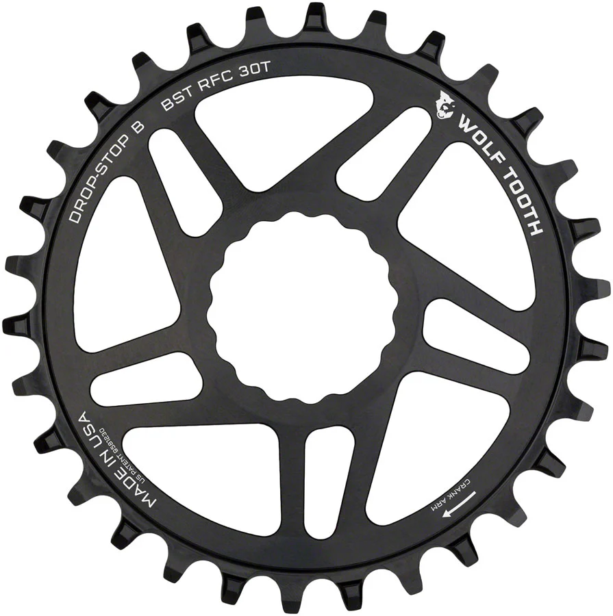 Wolf Tooth Direct Mount Chainring - RaceFace/Easton CINCH Direct Mount, Black - Image 2