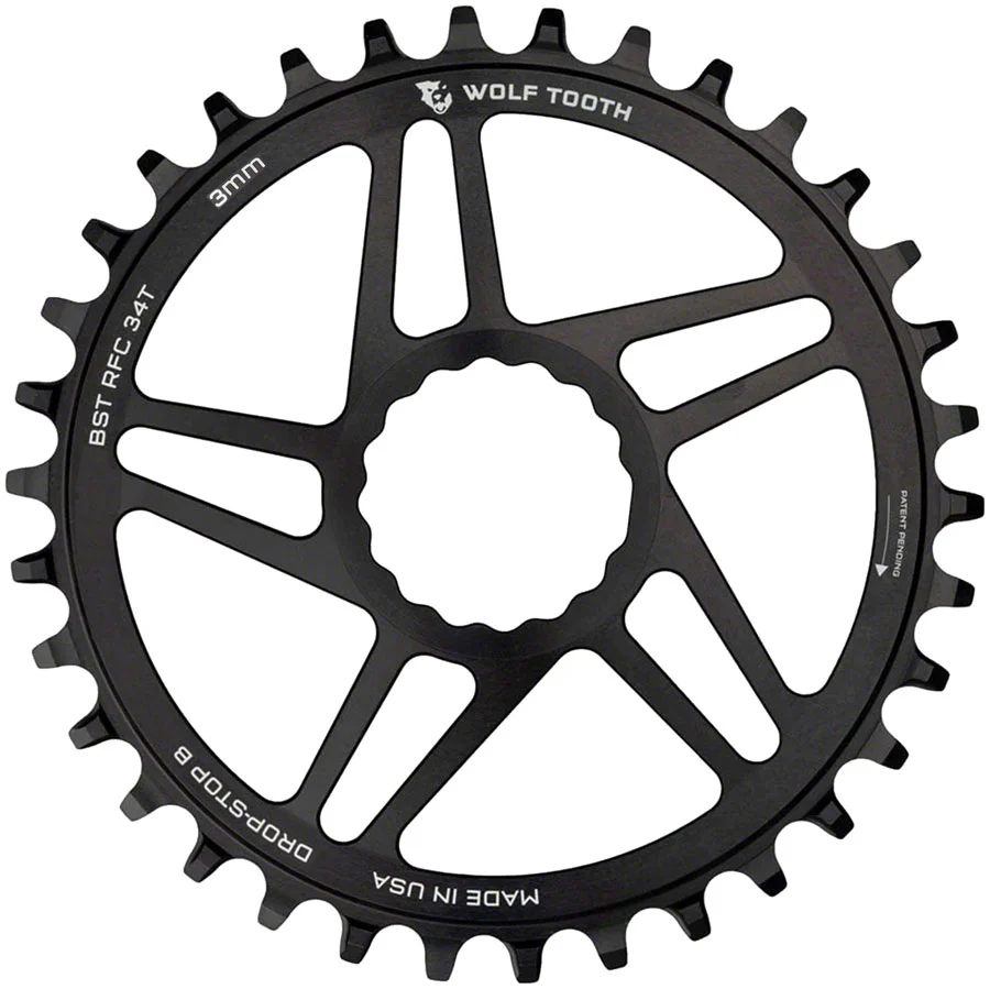 Wolf Tooth Direct Mount Chainring - RaceFace/Easton CINCH Direct Mount, Black - Image 4