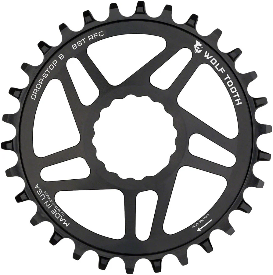 Wolf Tooth Direct Mount Chainring - RaceFace/Easton CINCH Direct Mount, Black - Image 9